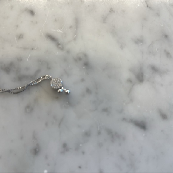 Brilliance Silver Plated Crystal Baguette ENJOY THE JOURNEY Adjustable Bracelet - Picture 8 of 9